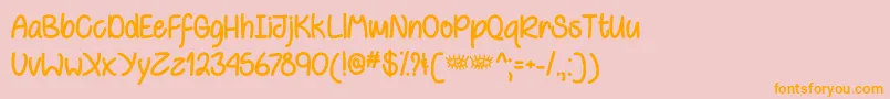 BehindVioletEyesOtf Font – Orange Fonts on Pink Background