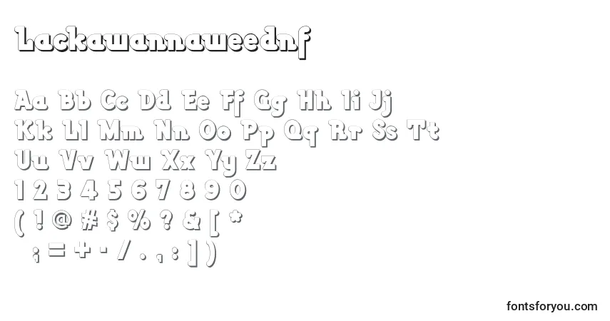 Schriftart Lackawannaweednf – Alphabet, Zahlen, spezielle Symbole