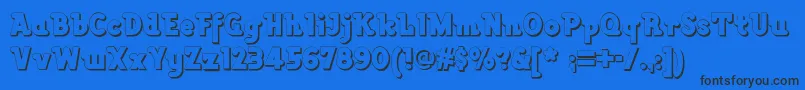 Lackawannaweednf Font – Black Fonts on Blue Background