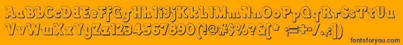 Lackawannaweednf Font – Black Fonts on Orange Background