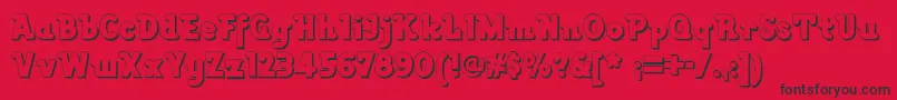 Lackawannaweednf Font – Black Fonts on Red Background