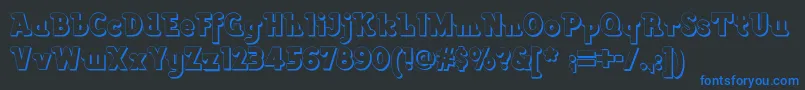 Lackawannaweednf Font – Blue Fonts on Black Background