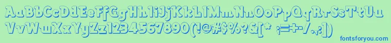 Lackawannaweednf Font – Blue Fonts on Green Background