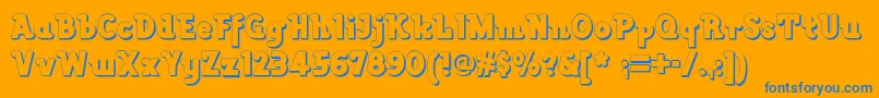 Lackawannaweednf Font – Blue Fonts on Orange Background