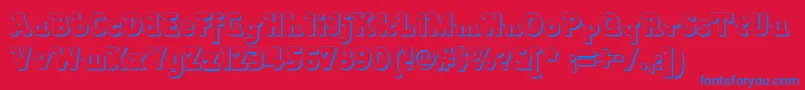 Lackawannaweednf Font – Blue Fonts on Red Background