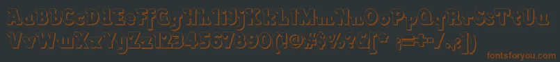 Lackawannaweednf Font – Brown Fonts on Black Background