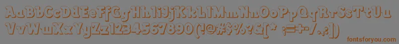 Lackawannaweednf Font – Brown Fonts on Gray Background
