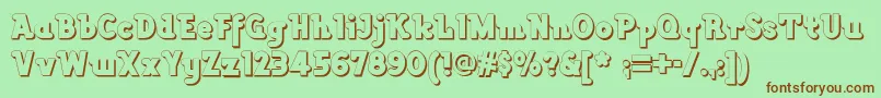 Lackawannaweednf Font – Brown Fonts on Green Background