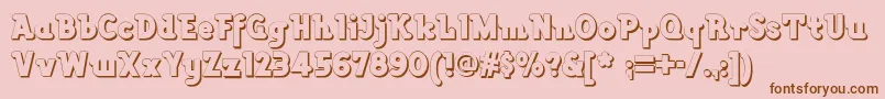 Lackawannaweednf Font – Brown Fonts on Pink Background