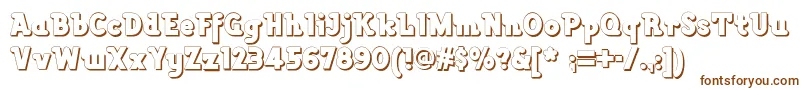 Lackawannaweednf-fontti – ruskeat fontit valkoisella taustalla