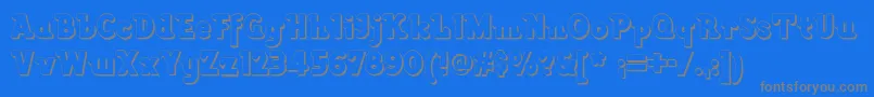 Lackawannaweednf Font – Gray Fonts on Blue Background