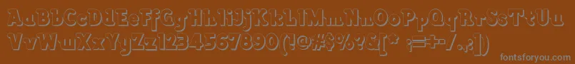 Lackawannaweednf Font – Gray Fonts on Brown Background