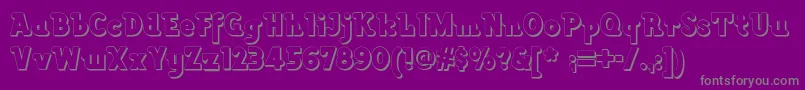 Lackawannaweednf-Schriftart – Graue Schriften auf violettem Hintergrund