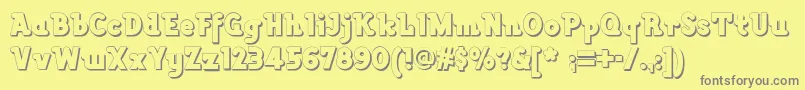 Lackawannaweednf Font – Gray Fonts on Yellow Background