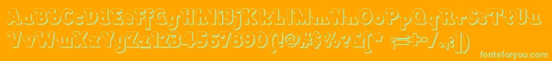 Lackawannaweednf Font – Green Fonts on Orange Background