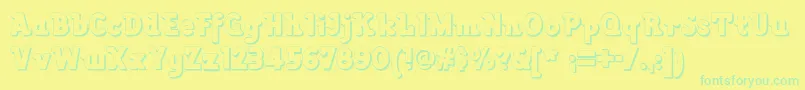 Lackawannaweednf Font – Green Fonts on Yellow Background