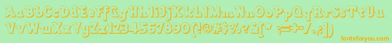 Lackawannaweednf Font – Orange Fonts on Green Background