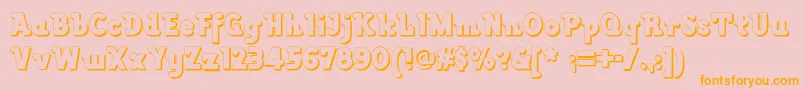 Lackawannaweednf Font – Orange Fonts on Pink Background