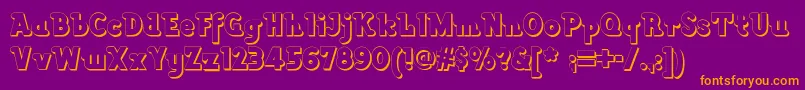 Lackawannaweednf Font – Orange Fonts on Purple Background
