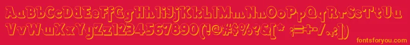 Lackawannaweednf Font – Orange Fonts on Red Background