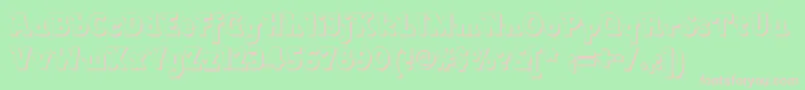 Lackawannaweednf Font – Pink Fonts on Green Background