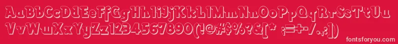 Lackawannaweednf Font – Pink Fonts on Red Background