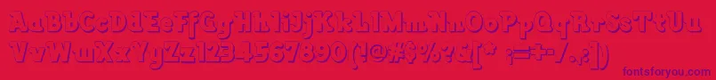 Lackawannaweednf Font – Purple Fonts on Red Background