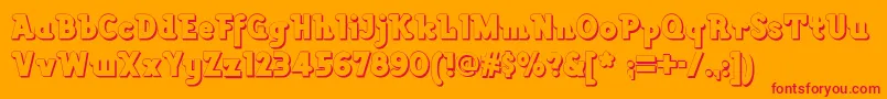 Lackawannaweednf Font – Red Fonts on Orange Background