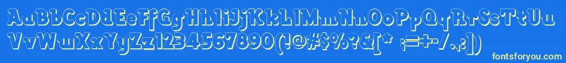 Lackawannaweednf Font – Yellow Fonts on Blue Background