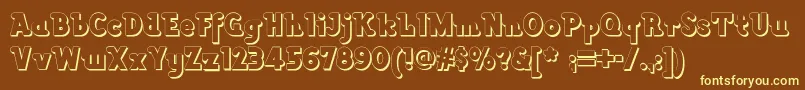 Шрифт Lackawannaweednf – жёлтые шрифты на коричневом фоне