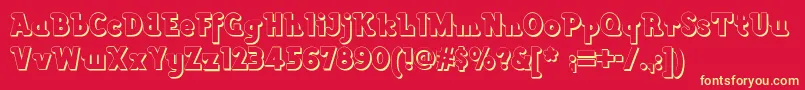 Lackawannaweednf Font – Yellow Fonts on Red Background