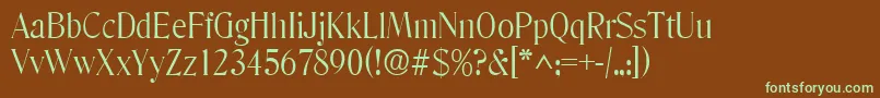 DenverlhRegular Font – Green Fonts on Brown Background