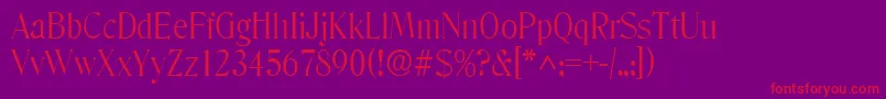 DenverlhRegular Font – Red Fonts on Purple Background