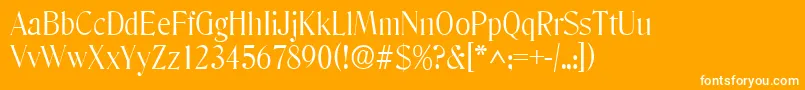 DenverlhRegular Font – White Fonts on Orange Background