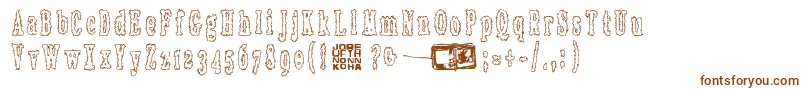 Шрифт Rottapuisto – коричневые шрифты на белом фоне