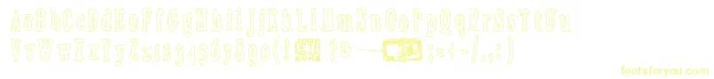 Шрифт Rottapuisto – жёлтые шрифты