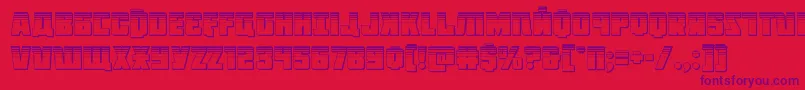 Octoberguardplat Font – Purple Fonts on Red Background