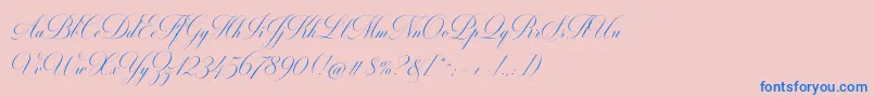 MiltonTwoBold Font – Blue Fonts on Pink Background