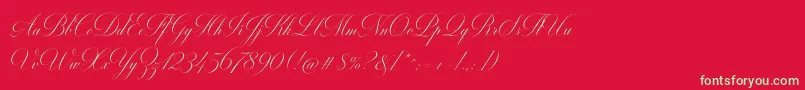 MiltonTwoBold Font – Green Fonts on Red Background