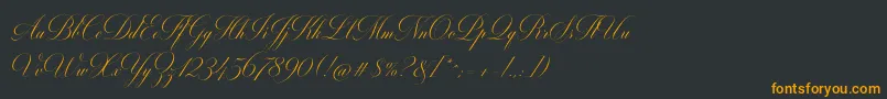 MiltonTwoBold-fontti – oranssit fontit mustalla taustalla