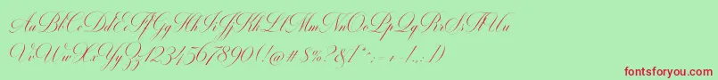 MiltonTwoBold Font – Red Fonts on Green Background