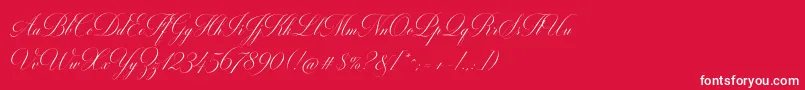 フォントMiltonTwoBold – 赤い背景に白い文字