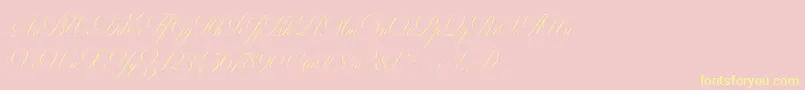 MiltonTwoBold Font – Yellow Fonts on Pink Background