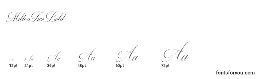 MiltonTwoBold Font Sizes
