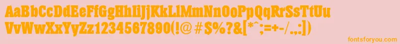 HeliumserialHeavyRegular Font – Orange Fonts on Pink Background