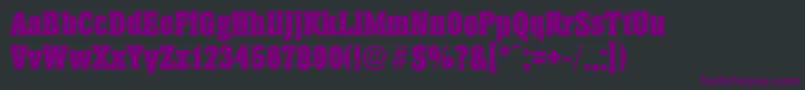 HeliumserialHeavyRegular Font – Purple Fonts on Black Background