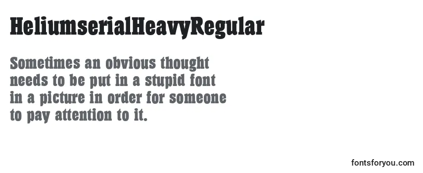 Schriftart HeliumserialHeavyRegular