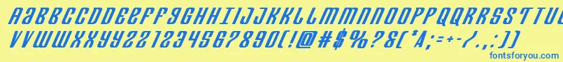 Departmenthbolditaltitle Font – Blue Fonts on Yellow Background