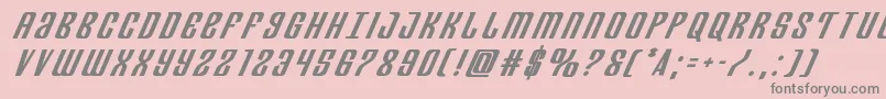Departmenthbolditaltitle-Schriftart – Graue Schriften auf rosa Hintergrund