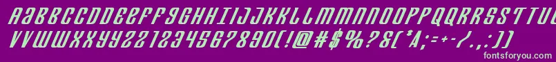 Departmenthbolditaltitle Font – Green Fonts on Purple Background